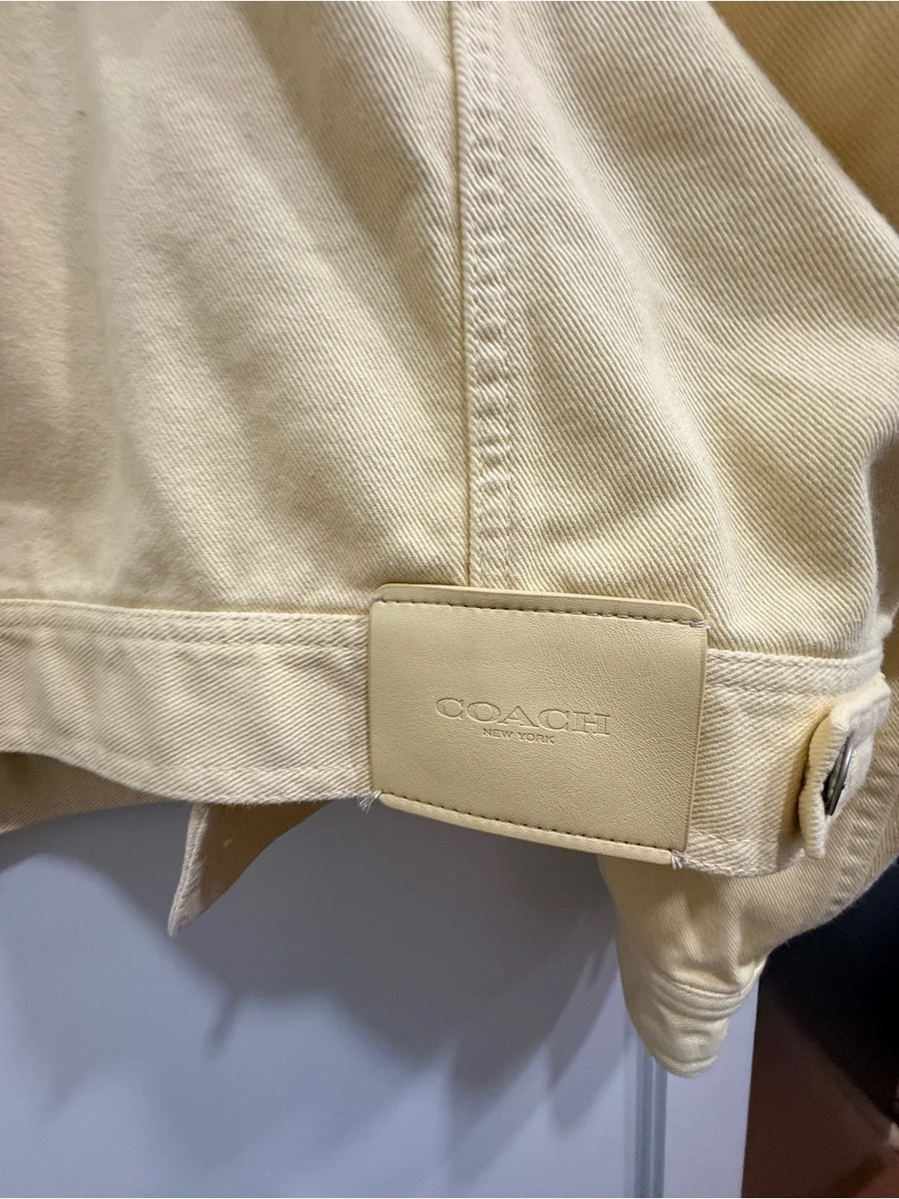 Coach Women's Butter Yellow Denim Jacket